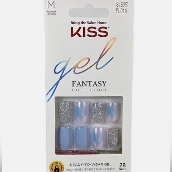 Kiss Nails GEL Fantasy Collection Press or Glue Manicure Medium FL01X NIB - Picture 2 of 6